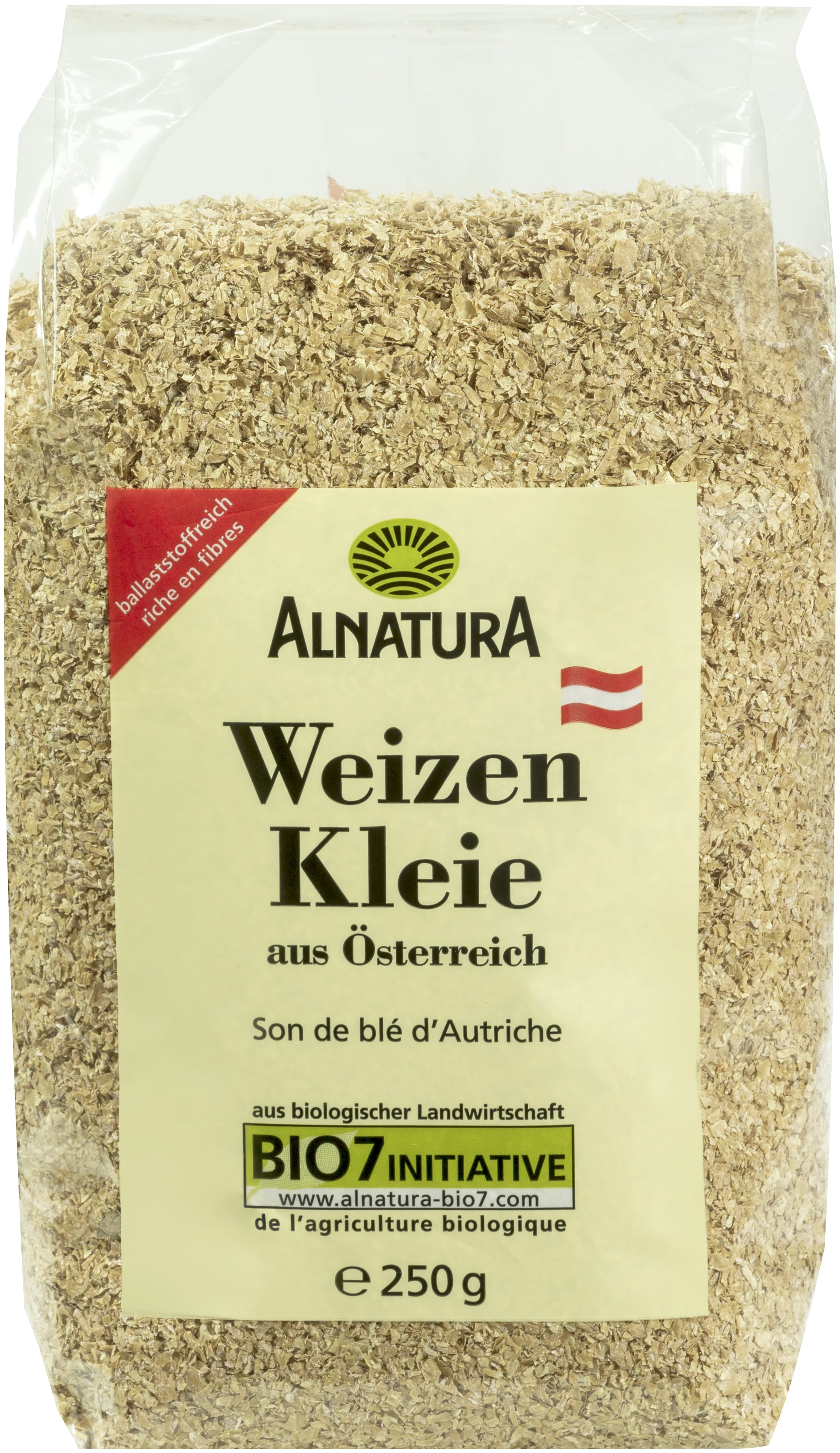 Weizenkleie (250 g) in Bio-Qualität von Alnatura